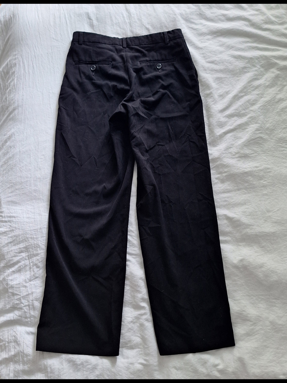 Calvin Klein Women's Wide Leg Trouser Pants Size 12R Black Dress Slacks - Picture 2 of 6